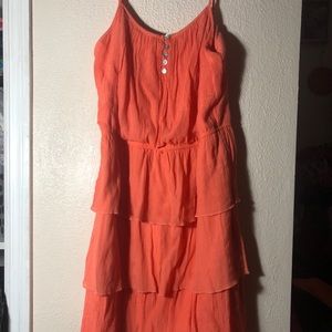 Summer Layered Orange Dress